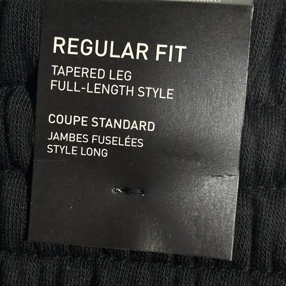 Adidas Men's Fleece Sweat Pants Size 2XL Tall (39X36) Black/White Tapered Leg - Picture 11 of 13